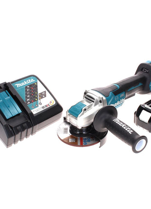 Amoladora angular a batería Makita DGA 519 RG1 18 V 125 mm sin escobillas X-Lock + 1x batería 6,0 Ah + cargador