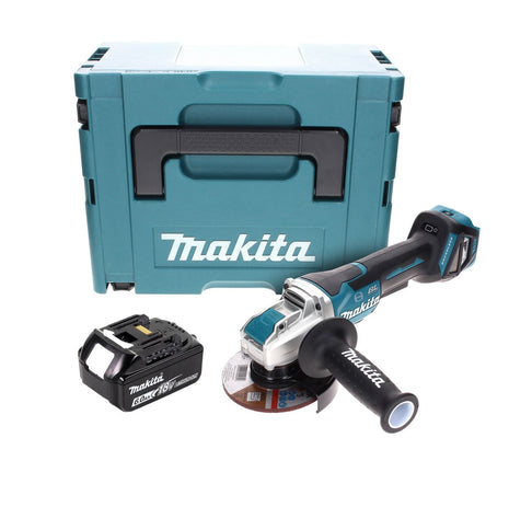 Makita DGA 519 G1J Smerigliatrice angolare a batteria 18 V 125 mm Brushless X-Lock + 1x batteria ricaricabile 6,0 Ah + Makpac - senza caricabatterie