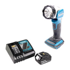 Makita BML 802 RG1 Akku Lampe für 14,4 und 18 V Akkus + 1x Akku 6,0 Ah + Ladegerät