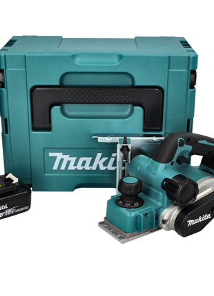 Makita DKP 181 M1J rabot pliant sur batterie 82 mm 18 V sans balais + 1x batterie 4,0 Ah + Makpac - sans chargeur