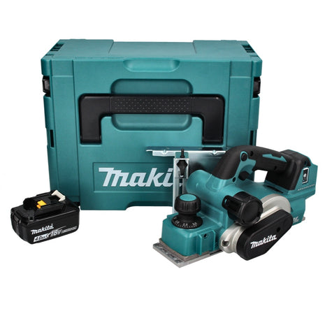 Makita DKP 181 M1J Pialla a batteria 82 mm 18 V brushless + 1x batteria ricaricabile 4,0 Ah + Makpac - senza caricabatterie