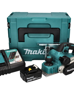 Makita DKP 181 RM1J Akku Hobel Falzhobel 82 mm 18 V Brushless + 1x Akku 4,0 Ah + Ladegerät + Makpac