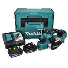 Makita DKP 181 RMJ cordless planer 82 mm 18 V brushless + 2x rechargeable battery 4.0 Ah + charger + Makpac