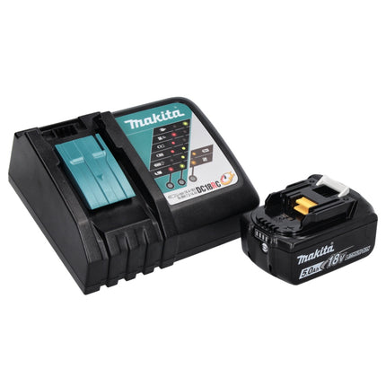 Makita DKP 181 RT1 cepillo sin cable 82 mm 18 V sin escobillas + 1x batería recargable 5,0 Ah + cargador