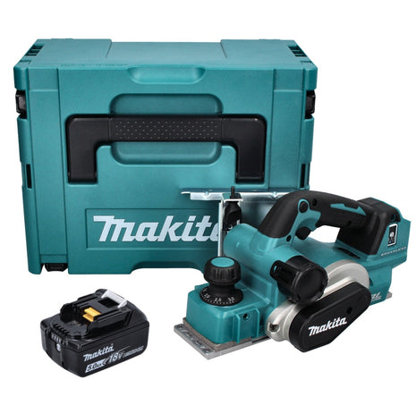 Makita DKP 181 T1J Akku Hobel Falzhobel 82 mm 18 V Brushless + 1x Akku 5,0 Ah + Makpac - ohne Ladegerät