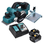 Makita DKP181RG Cordless Planer 82mm 18V Brushless + 2x Batteries 6.0 Ah + Charger