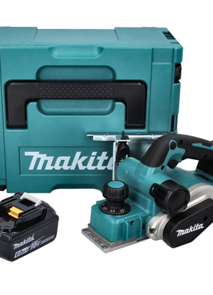 Cepillo plegable a batería Makita DKP 181 G1J 82 mm 18 V sin escobillas + 1x batería 6,0 Ah + Makpac - sin cargador