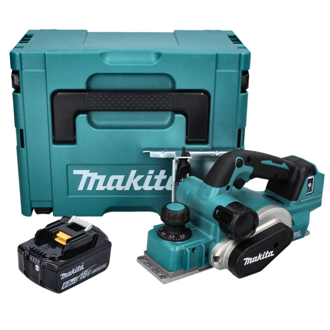 Makita DKP 181 G1J Pialla a batteria 82 mm 18 V brushless + 1x batteria ricaricabile 6,0 Ah + Makpac - senza caricabatterie