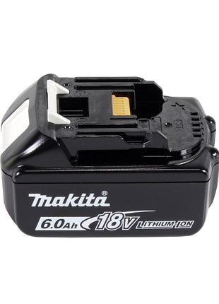 Cepillo plegable a batería Makita DKP 181 G1J 82 mm 18 V sin escobillas + 1x batería 6,0 Ah + Makpac - sin cargador