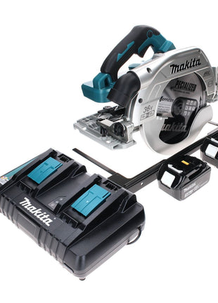 Makita DHS 900 PF2 Akku Handkreissäge 36 V ( 2x 18 V ) 235 mm Brushless + 2x Akku 3,0 Ah + Doppelladegerät