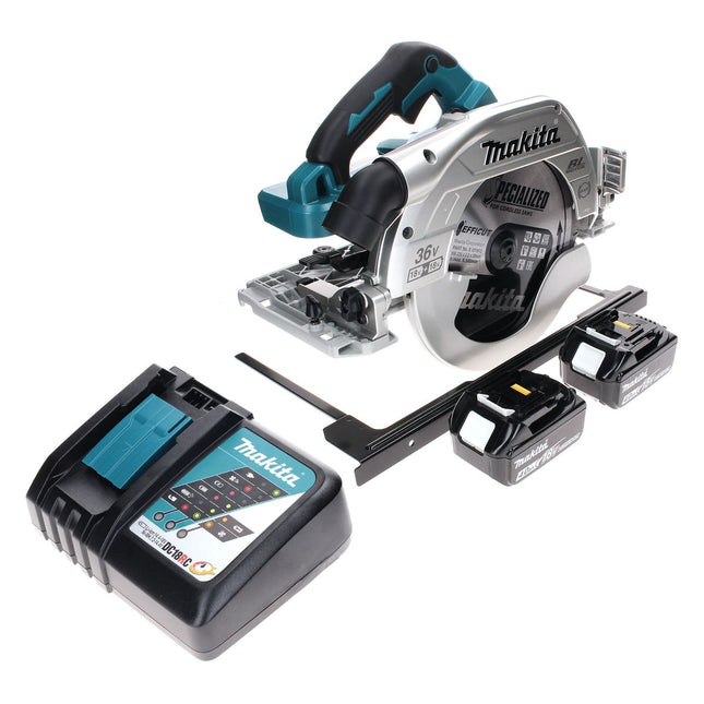 Makita DHS 900 RM2 Akku Handkreissäge 36 V ( 2x 18 V ) 235 mm Brushless + 2x Akku 4,0 Ah + Ladegerät