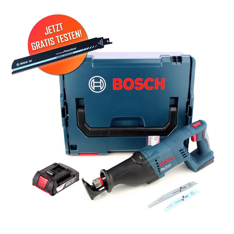 Lame de scie sabre au carbure Bosch offerte Scie sabre sans fil Bosch GSA 18 V-LI 18 V + 1x batterie 2,0 Ah + L-Boxx - sans chargeur