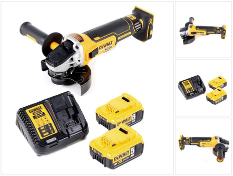 DeWalt DCG 405 P2 Akku Winkelschleifer 18V 125mm Brushless + 2x Akku 5,0Ah + Ladegerät - Toolbrothers