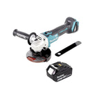 Makita DGA 506 G1 cordless angle grinder 18 V 125 mm brushless + 1x rechargeable battery 6.0 Ah - without charger