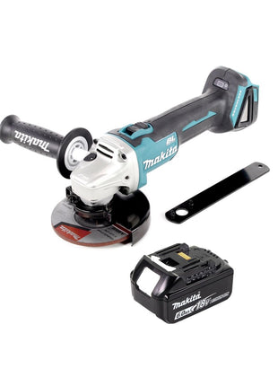 Amoladora angular a batería Makita DGA 506 G1 18 V 125 mm sin escobillas + 1x batería 6,0 Ah - sin cargador