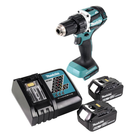 Makita DDF 484 RG Akku Bohrschrauber Brushless 18 V 54 Nm + 2x Akku 6,0 Ah + Ladegerät