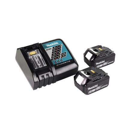 Taladro de percusión sin cable Makita DHP 485 RG 18 V 50 Nm sin escobillas + 2x batería recargable 6,0 Ah + cargador
