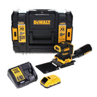 Lijadora vibratoria a batería DeWalt DCW 200 L1 18 V 108x115 mm + 1x batería 3,0 Ah + cargador + TSTAK