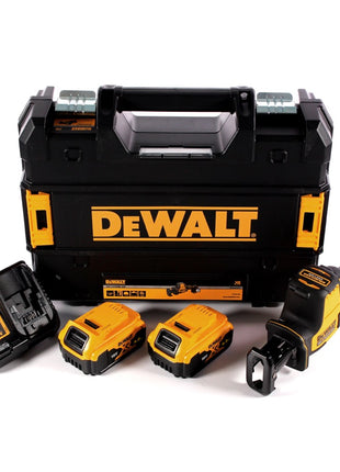 DeWalt DCS 369 M2 Akku Säbelsäge 18 V + 2x Akku 4,0 Ah + Ladegerät + TSTAK - Toolbrothers