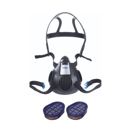 Dräger X-plore 3500 S Atemschutz Maske Halbmaske für Bajonettfilter Größe S + 2x X-plore A2 Gasfilter ( 6738873 )