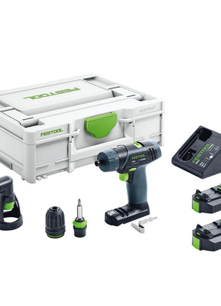 Festool TXS Li 2,6 Set Akku Bohrschrauber 10,8 V 16 Nm ( 576102 ) + 2x 2,6 Ah Akku + Ladegerät  + Winkelvorsatz + Systainer - Nachfolger von 564510 - Toolbrothers