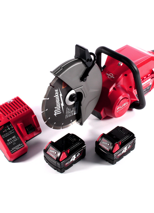 Milwaukee M18 FCOS230-402C Przecinarka akumulatorowa 18 V 230 mm bezszczotkowa + 2x akumulator 4,0 Ah + ładowarka