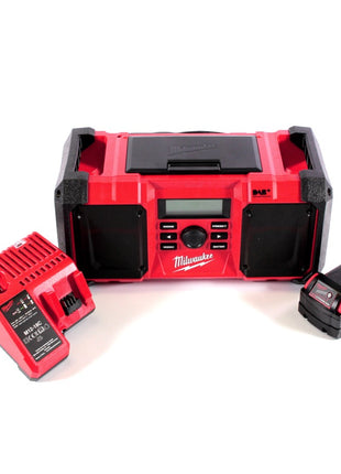 Milwaukee M18 JSR DAB+-401C Akku / Netz Radio Baustellenradio 18 V + 1x Akku 4,0 Ah + Ladegerät