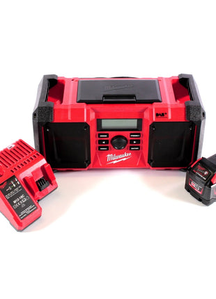 Milwaukee M18 JSR DAB+-901C Akku / Netz Radio Baustellenradio 18 V + 1x Akku 9,0 Ah + Ladegerät