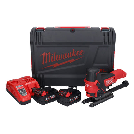 Milwaukee M18 FBJS-502X Akku Stichsäge 18 V Brushless + 2x Akku 5,0 Ah + Ladegerät + HD Box - Toolbrothers