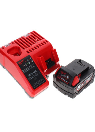 Coupe-herbe à batterie Milwaukee M18 CLT-501C 18 V sans balais + 1x batterie 5,0 Ah + chargeur