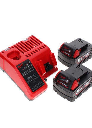 Coupe-herbe à batterie Milwaukee M18 CLT-502C 18 V sans balais + 2x batteries 5,0 Ah + chargeur