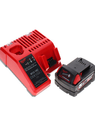 Milwaukee M18 CHT-501C Akku Heckenschere 18 V 610 mm Brushless + 1x Akku 5,0 Ah + Ladegerät