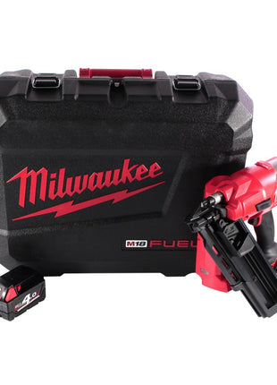 Cloueur à batterie Milwaukee M18 FFN-401C 18 V 50 - 90 mm sans balais + 1x batterie 4,0 Ah + coffret - sans chargeur