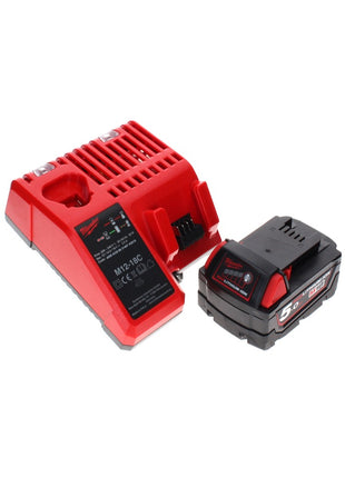 Cloueur à batterie Milwaukee M18 FFN-501C 18 V 50 - 90 mm sans balais + 1x batterie 5,0 Ah + chargeur + coffret