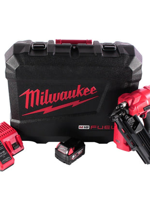 Cloueur à batterie Milwaukee M18 FFN-501C 18 V 50 - 90 mm sans balais + 1x batterie 5,0 Ah + chargeur + coffret