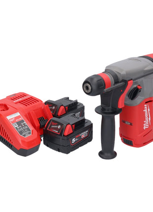 Marteau combiné à batterie Milwaukee M18 CHX-502 18 V 2,5 J SDS plus brushless + 2x batteries 5,0 Ah + chargeur