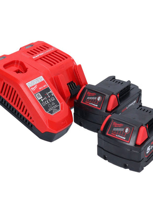 Marteau combiné à batterie Milwaukee M18 CHX-502 18 V 2,5 J SDS plus brushless + 2x batteries 5,0 Ah + chargeur