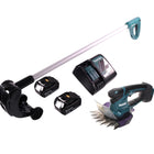 Makita DUM 604 RM Akku Grasschere 18 V + Griffverlängerung mit Rolle + 2x Akku 4,0 Ah + Ladegerät