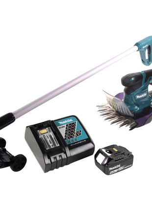 Makita DUM 604 RG1 Akku Grasschere 18 V + Griffverlängerung mit Rolle + 1x Akku 6,0 Ah + Ladegerät