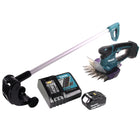 Makita DUM 604 RG1 Akku Grasschere 18 V + Griffverlängerung mit Rolle + 1x Akku 6,0 Ah + Ladegerät