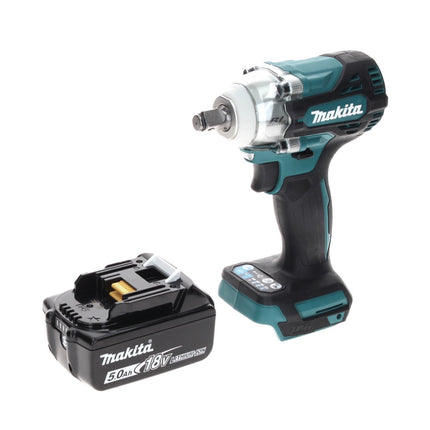 Makita DTW 300 T1 cordless impact wrench 18 V 330 Nm 1/2" brushless + 1x rechargeable battery 5.0 Ah - without charger