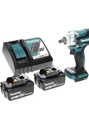 Makita DTW 300 RT Akku Schlagschrauber 18 V 330 Nm 1/2" Brushless + 2x Akku 5,0 Ah + Ladegerät