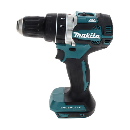 Taladro percutor a batería Makita DHP 484 SFTX 18 V 54 Nm sin escobillas + 2x baterías 3,0 Ah + cargador + juego de brocas de 70 piezas + maletín de aluminio TX