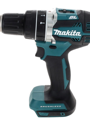 Makita DHP 484 SGTX Perceuse-visseuse à percussion sans fil 18 V 54 Nm Brushless + 2x Batteries 6,0 Ah + Chargeur + Jeu de 70 mèches + Mallette en aluminium TX