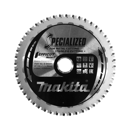 Makita MCCS15048E SPECIALIZED EFFICUT Sägeblatt 150 x 20 x 1,1 mm ( B-69331 ) 48 Zähne für Metall