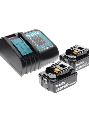 Makita DHP 482 STTX Perceuse à percussion sans fil 18 V 62 Nm + 2x Batteries + Coffret aluminium TX +  Jeu d’embouts et de forets