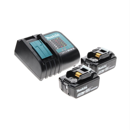 Makita DHP 482 STTX Trapano avvitatore con percussione a batteria 18 V 62 Nm + 2x Batterie 5,0 Ah + Caricabatterie + Set 70 punte + Valigetta in alluminio TX