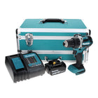 Makita DDF 484 ST1TX Akku Bohrschrauber 18 V 54 Nm Brushless + 1x Akku 5,0 Ah + Ladegerät + 70 tlg. Bit Bohrer Set + TX Alu Koffer