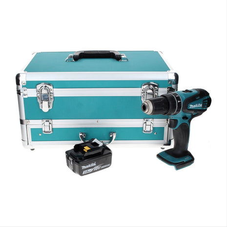 Makita DHP 456 F1TX perceuse à percussion sans fil 18 V 50 Nm + 1x batterie 3,0 Ah + jeu de 70 forets + coffret en aluminium TX - sans chargeur