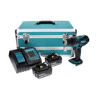 Makita DHP 456 SMTX Akku Schlagbohrschrauber 18 V 50 Nm + 2x Akku 4,0 Ah + Ladegerät + 70 tlg. Bit Bohrer Set + TX Alu Koffer